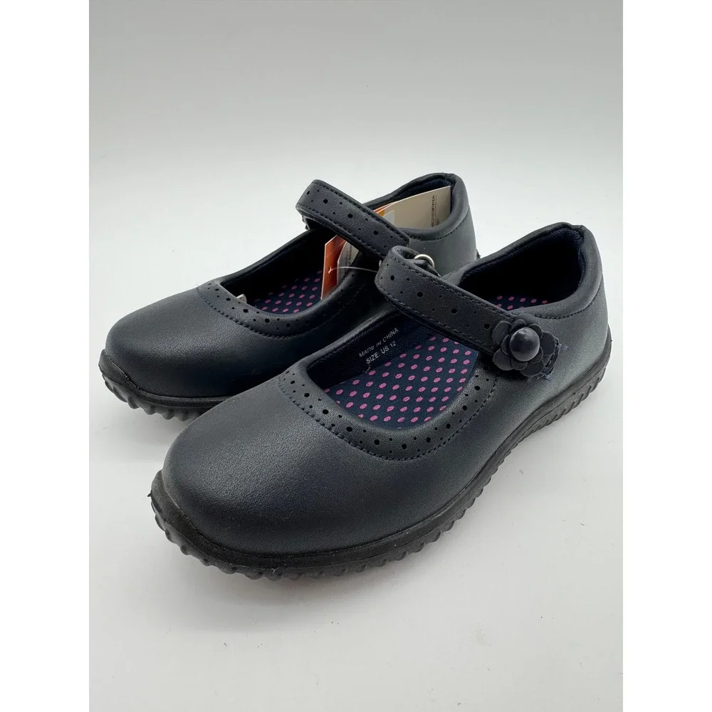 Girls Dress Shoes‎ US 12 Navy Mary Jane School Uniform Flats